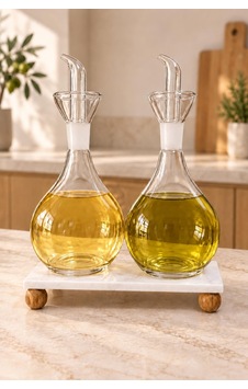 3 Parça Modern Mermer Stadnlı Cam Yağdanlık Takımı - 2 Li Cam Yağlık Sirkelik Seti 2 X 900 Ml Şeffaf 3 Parça Modern Mermer Stadnlı Cam Yağdanlık Takımı - 2 Li Cam Yağlık Sirkelik Seti 2 X 900 Ml Şeffaf