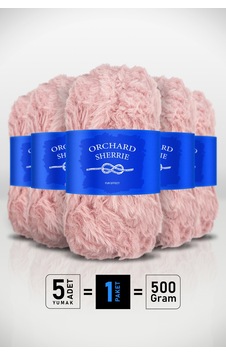 Pembe 5'li Paket 100 Gr / 60 M Tavşan Tüyü Dokulu Kalın Kürk Peluş Örgü İpi Pembe 5'li Paket 100 Gr / 60 M Tavşan Tüyü Dokulu Kalın Kürk Peluş Örgü İpi