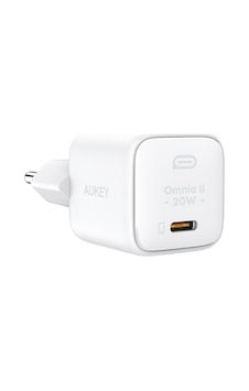 Aukey PA-B1T 20 W Omnia II Mini Gan PD QC 3.0 Type-C Hızlı Şarj Adaptörü - Beyaz Aukey PA-B1T 20 W Omnia II Mini Gan PD QC 3.0 Type-C Hızlı Şarj Adaptörü - Beyaz