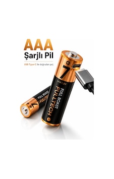 Şarjlı Pil 2 Li Set Aaa Fp29 800mwh 1.5v Type-c Şarjlı Lityum Pil Uzun Ömürlü Hızlı Şarj