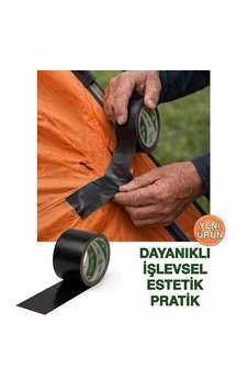Siyah Tamir Bandı 48x10 Metre Çadır Branda Su Geçirmez Bez Bant Güçlü Yapışkan Onarım Bandı Siyah Tamir Bandı 48x10 Metre Çadır Branda Su Geçirmez Bez Bant Güçlü Yapışkan Onarım Bandı