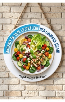 Akdeniz Salatası 2 Temalı Restoranlar Cafeler Lokantalar İçin Ahşap Duvar Kapı Dekoratif Akdeniz Salatası 2 Temalı Restoranlar Cafeler Lokantalar İçin Ahşap Duvar Kapı Dekoratif