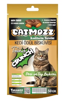 Catmozz Crunch Deri Tüy Bakımı Dışı Çıtır İçi Yumuşak Ton Balıklı Kedi Ödülü 50 G Catmozz Crunch Deri Tüy Bakımı Dışı Çıtır İçi Yumuşak Ton Balıklı Kedi Ödülü 50 G