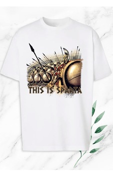 Flood Of Style Beyaz Oversize Mitoloji This Is Sparta Baskılı Tişört Flood Of Style Beyaz Oversize Mitoloji This Is Sparta Baskılı Tişört