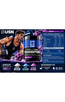Usn Creatine Amino Glutamine Stack Transport 650 Gram - Grape Komplex Kreatin Takviyesi Aromalı Usn Creatine Amino Glutamine Stack Transport 650 Gram - Grape Komplex Kreatin Takviyesi Aromalı