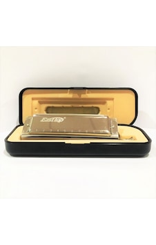 East Top T10-40 Bakır Gövde / Kromatik Pompalı / 10 Delikli / Gümüş Renk Harmonica Siyah East Top T10-40 Bakır Gövde / Kromatik Pompalı / 10 Delikli / Gümüş Renk Harmonica Siyah
