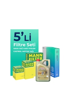 Mann Honda Civic 1.6 Dizel Filtre Bakım Seti Castrol Motor Yağlı (2018-2021) 5 Li