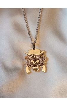 Orko Takı Guns N Roses Logo Zincirli Kolye Gümüş Orko Takı Guns N Roses Logo Zincirli Kolye Gümüş