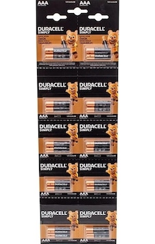 Duracell 1.5v İnce Aaa 20'li Pil Seti - Uzun Ömürlü Lr03/mn2400 Alkalin Pil