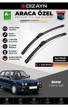 S-dizayn Bmw 3 Serisi E30 Ön Cam Silecek Seti 1982-1994 Premium Araca Özel 50-50 Cm A+ Kalite Aocs-1