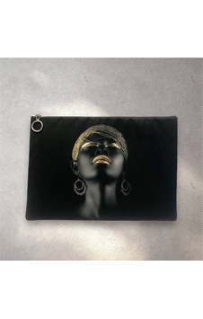 Herşey Nota Afrikalı Kadın Clutch Portföy Çanta Çok Renkli Herşey Nota Afrikalı Kadın Clutch Portföy Çanta Çok Renkli