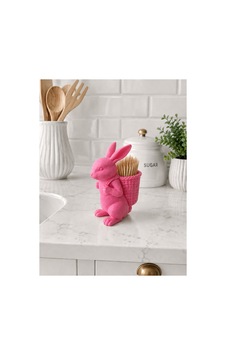 Sepetli Tavşan Kürdanlık Pembe