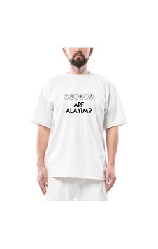Arf Alayım Oversize Beyaz Tişört Arf Alayım Oversize Beyaz Tişört