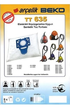 Beko Uyumlu, Bks1235 Süpürge Toz Torbası Tt 635 5 Li Paket Beko Uyumlu, Bks1235 Süpürge Toz Torbası Tt 635 5 Li Paket