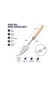 Ahşap Saplı Metal Spatula No:4 Diğer Ahşap Saplı Metal Spatula No:4 Diğer