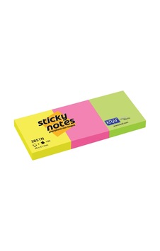 Kraf Yapışkanlı Not Kağıdı, Neon Renkler, 38x51 Mm, 3 Renk, 100 Yaprak, 3851n Kraf Yapışkanlı Not Kağıdı, Neon Renkler, 38x51 Mm, 3 Renk, 100 Yaprak, 3851n
