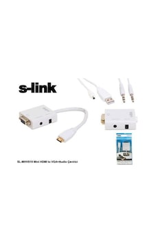 Gamingdepom S-Link Sl-Mhvs15 Mini Hdmi To Vga/Audio Cevirici Gamingdepom S-Link Sl-Mhvs15 Mini Hdmi To Vga/Audio Cevirici