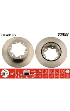 Fren - 461 - Dıskı Arka Mercedes Sprınter B906 B907 . Vw Crafter 30-35-50 - Dpmıx-hb - Cıft Teker Fren - 461 - Dıskı Arka Mercedes Sprınter B906 B907 . Vw Crafter 30-35-50 - Dpmıx-hb - Cıft Teker