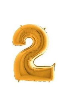 Gold Folyo Balon 16" İnç 40 CM 2 Iki Rakamı Gold Folyo Balon 16" İnç 40 CM 2 Iki Rakamı