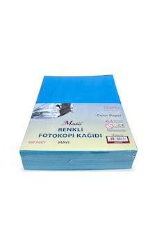 Masis A4 Renkli Fotokopi Kağıdı 500 Lü Mavi Masis A4 Renkli Fotokopi Kağıdı 500 Lü Mavi