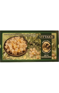 Vittakis Doğal Damla Sakızlı Çifte Kavrulmuş Lokum 400 G Vittakis Doğal Damla Sakızlı Çifte Kavrulmuş Lokum 400 G