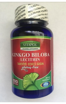 Vitapol Ginkgo Biloba Lecithine "Gluten Free" 100 Softgel Vitapol Ginkgo Biloba Lecithine "Gluten Free" 100 Softgel