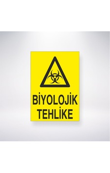 Biyolojik Tehlike 21x28 Arkası Yapışkanlı Sticker
