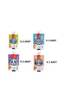 Wanpy Premium 4'ü Lezzetli Kedi Ödülü Seti 12 x 80 G Wanpy Premium 4'ü Lezzetli Kedi Ödülü Seti 12 x 80 G