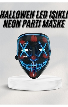 Hnrlıshp Led Işıklı Neon Maske Cadılar Bayramı Maskesi Korkunç Korku Maskesi Hnrlıshp Led Işıklı Neon Maske Cadılar Bayramı Maskesi Korkunç Korku Maskesi
