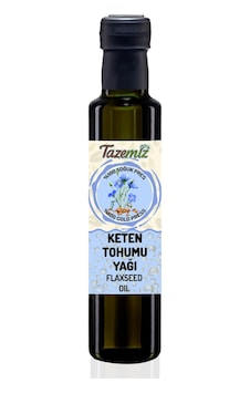 Tazemiz Soğuk Sıkım Keten Tohumu Yağı 250 ML Tazemiz Soğuk Sıkım Keten Tohumu Yağı 250 ML