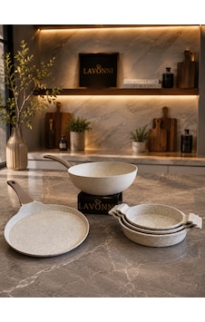 Terra Grand Set 5 Parça Döküm Granit Wok Tava, Krep Tava Ve Sahan Seti 28 Cm Wok Tava 28 Cm Krep Tava 18-20-22 Cm Sahan Cappuccino Kahverengi Terra Grand Set 5 Parça Döküm Granit Wok Tava, Krep Tava Ve Sahan Seti 28 Cm Wok Tava 28 Cm Krep Tava 18-20-22 Cm Sahan Cappuccino Kahverengi