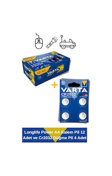 Longlife Power Aa Kalem Pil 12 Adet Ve Cr2032 Düğme Pil 4 Adet Longlife Power Aa Kalem Pil 12 Adet Ve Cr2032 Düğme Pil 4 Adet