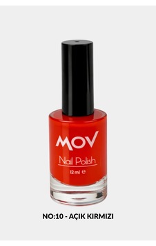Mov Oje No:10 Açık Kırmızı 10 Geranium Red Mov Oje No:10 Açık Kırmızı 10 Geranium Red