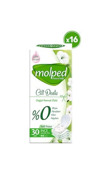 Molped Pure & Soft Günlük Ped Tekli Paket Sw 30'lu X 16 Paket