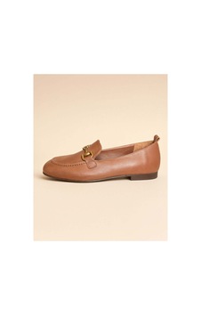 37brandshoes Metal Detaylı Taba Deri Loafer Bej Bej 37brandshoes Metal Detaylı Taba Deri Loafer Bej Bej
