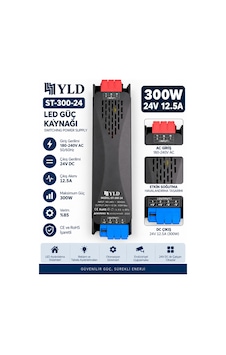 St-300-24 300w 24v 12.5a Slim Led Güç Kaynağı Switching Power Supply St-300-24 300w 24v 12.5a Slim Led Güç Kaynağı Switching Power Supply