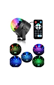 Disko Topu Kumandalı Sese Duyarlı Bluetooth'lu Led Küre-lazer Işıklı Çok Renkli Parti Işığı Siyah