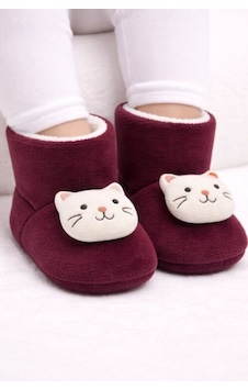 Pufien Kışlık Patik,zilli Peluş Bot, Polar Sevimli Rahat Ve Kaymaz Tabanlı, Bebek Ve Çocuk - Bordo Pufien Kışlık Patik,zilli Peluş Bot, Polar Sevimli Rahat Ve Kaymaz Tabanlı, Bebek Ve Çocuk - Bordo