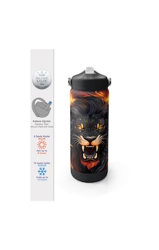 Coral High Siyah Aslan Desenli Katlanır Ağızlıklı Çelik Termos 650 Ml 38391 Silver Coral High Siyah Aslan Desenli Katlanır Ağızlıklı Çelik Termos 650 Ml 38391 Silver
