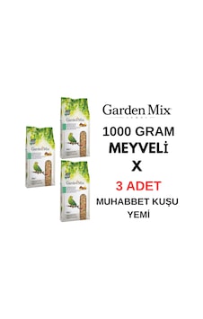 Garden Mix Platin Meyveli Muhabbet Kuşu Yemi 1000 Gr X 3 Adet Garden Mix Platin Meyveli Muhabbet Kuşu Yemi 1000 Gr X 3 Adet