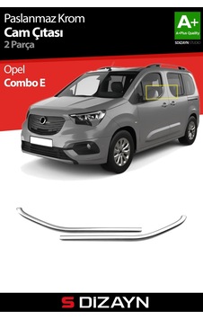 S-dizayn Opel Combo E Krom Cam Çıtası 2 Prç 2019 Üzeri A+ Kalite
