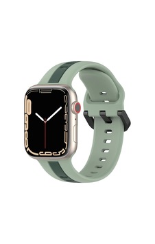 Minesk Watch İle Uyumlu 42/44/45/46/49 Mm İçin Metal Tokalı Spor Silikon Kordon Çift Renkli Hava Alabilen Delikli Kayış Açık Yeşil - Yeşil Sku: Zeus8690010109033