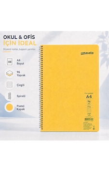 Mynote Flex Pastel A4 96 Yaprak 60 Gr Spiralli Çizgili Defter Sarı Mynote Flex Pastel A4 96 Yaprak 60 Gr Spiralli Çizgili Defter Sarı