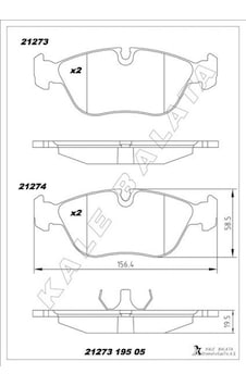 Ön - 377 - Balata Volvo 850 2.0 2.3 T5 2.5 91-96 S70 2.3 2.4 2.5 97-00 V70 97-00 C70 - Mıxdepo - 2.0t 97-02 Ön Balata