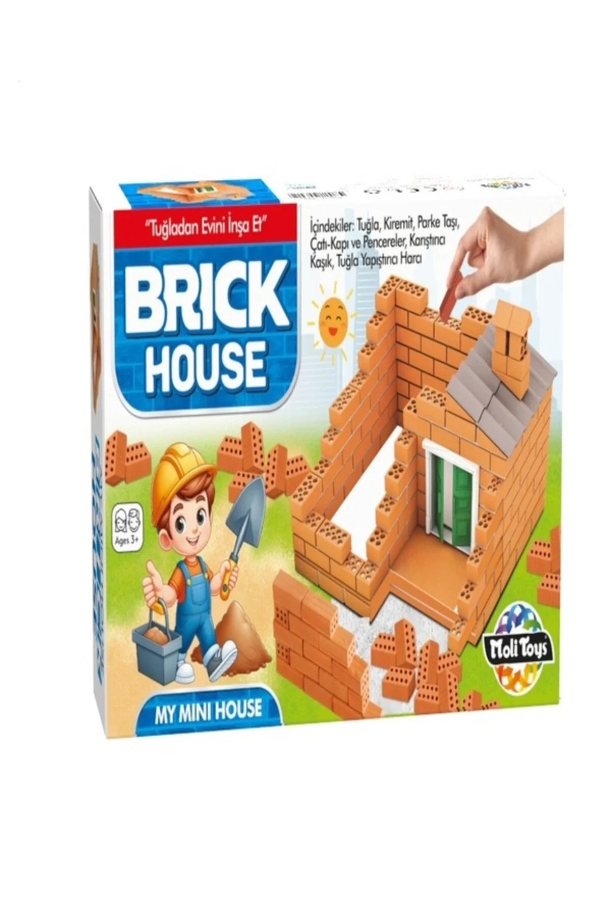 Brick House Minyatür Inşaat Seti 400 Tuğla 250 Kremit 250 Parke Taşı Meral Spatula Harç Brick House Minyatür Inşaat Seti 400 Tuğla 250 Kremit 250 Parke Taşı Meral Spatula Harç