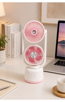 Taşınabilir Spreyli Çift Başlıklı Şarjlı Mini Vantilatör, Usb Şarjlı Taşınabilir Fan, Sessiz Soğutucu Sprey Mist Fan, Ev Ofis Yaz Pembe - 908664352 Taşınabilir Spreyli Çift Başlıklı Şarjlı Mini Vantilatör, Usb Şarjlı Taşınabilir Fan, Sessiz Soğutucu Sprey Mist Fan, Ev Ofis Yaz Pembe - 908664352