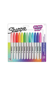Sharpie Glam Pop Kalıcı Markörler, Kalın Ayrıntılar İçin İnce Nokta, Çeşitli Canlı Renkler / 12 Keçeli Kalem Genel Sharpie Glam Pop Kalıcı Markörler, Kalın Ayrıntılar İçin İnce Nokta, Çeşitli Canlı Renkler / 12 Keçeli Kalem Genel