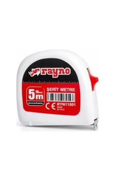 Rayno Profesyonel Çelik Şerit Metre - 5 Metre X 19 Mm Hassas Ölçüm Metresi - Otomatik Kilitli Ve Dar