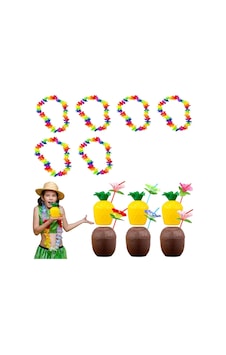 Tropikal Hawaii Parti Malzemeleri Kolye, Pipet, Bardak Seti 38910050 Tropikal Hawaii Parti Malzemeleri Kolye, Pipet, Bardak Seti 38910050