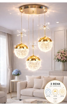 Grate Model Gold Kaplama 3 Renk Salon Mutfak Oturma Odası Led Spor Modern Sarkıt Avize Grate Model Gold Kaplama 3 Renk Salon Mutfak Oturma Odası Led Spor Modern Sarkıt Avize
